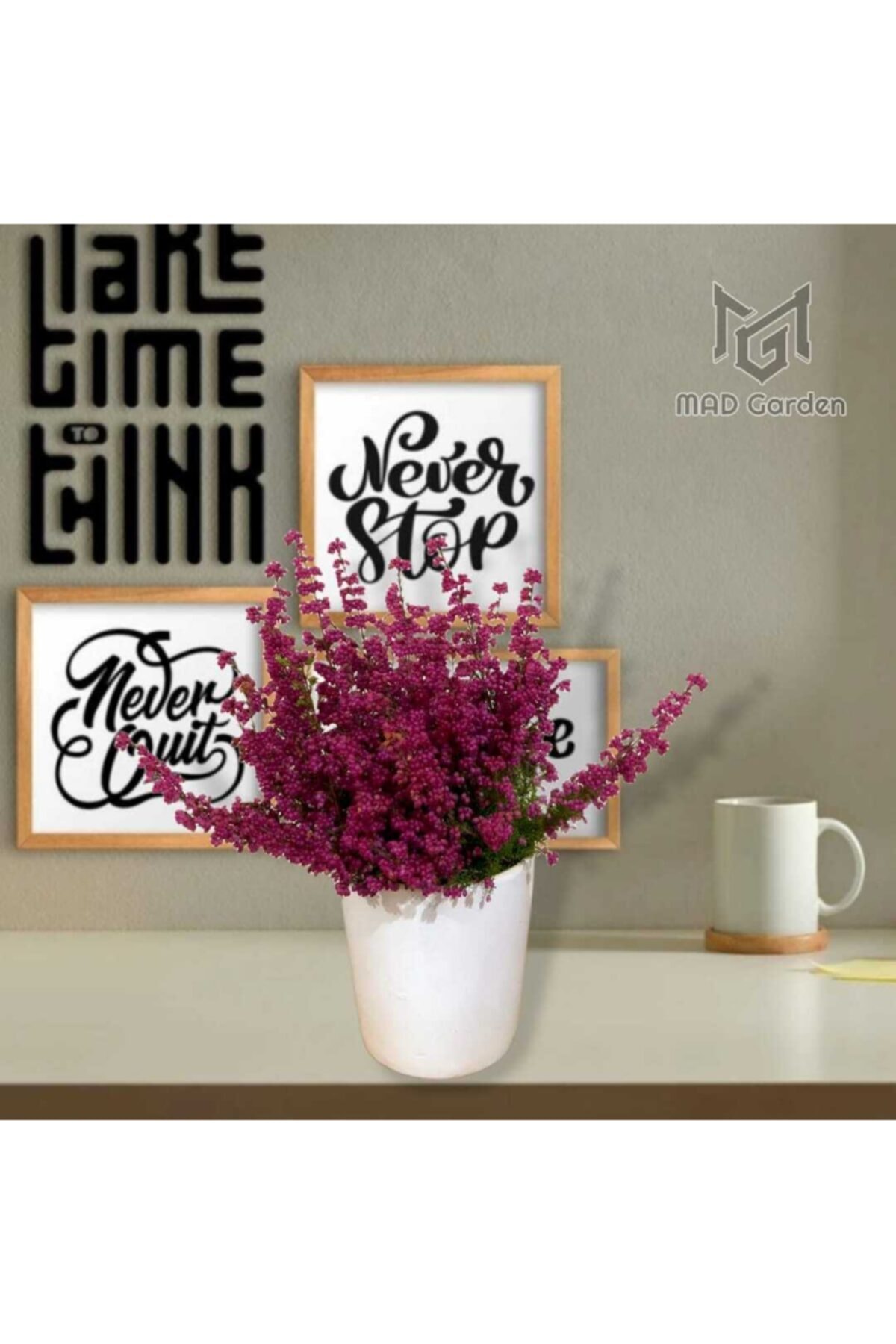 MAD Garden Erica(funda)çiçeği Dekoratif Seramik Saksılı